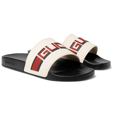 white mens gucci slides|men Gucci slides size 12.